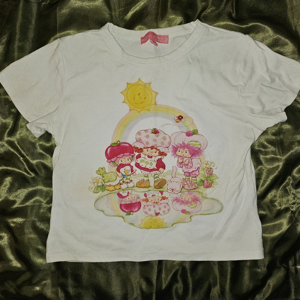Strawberry Shortcake Rainbow Reflection Crop Top